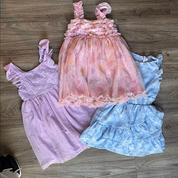 Disney Other - bundle of 3 Pink, purple and Blue Kids Dresses